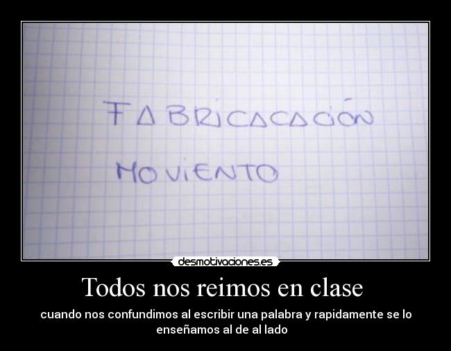Todos nos reimos en clase  - 