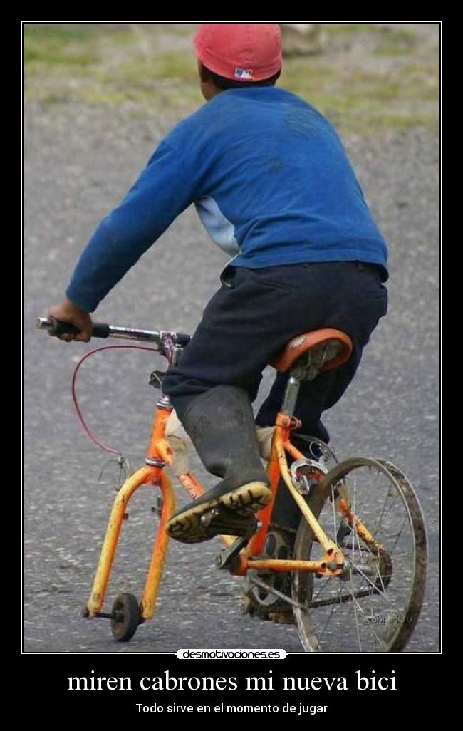 miren cabrones mi nueva bici - 