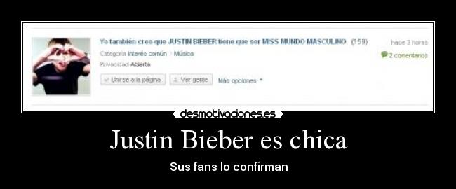 Justin Bieber es chica - 