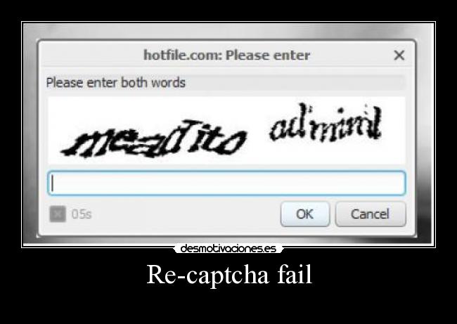 Re-captcha fail - 
