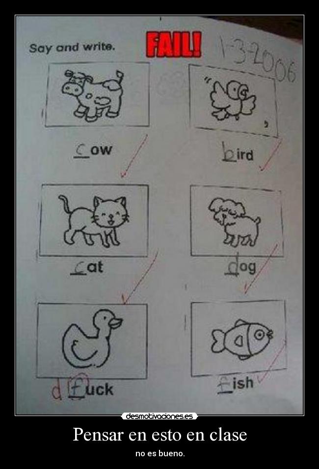 Pensar en esto en clase - 