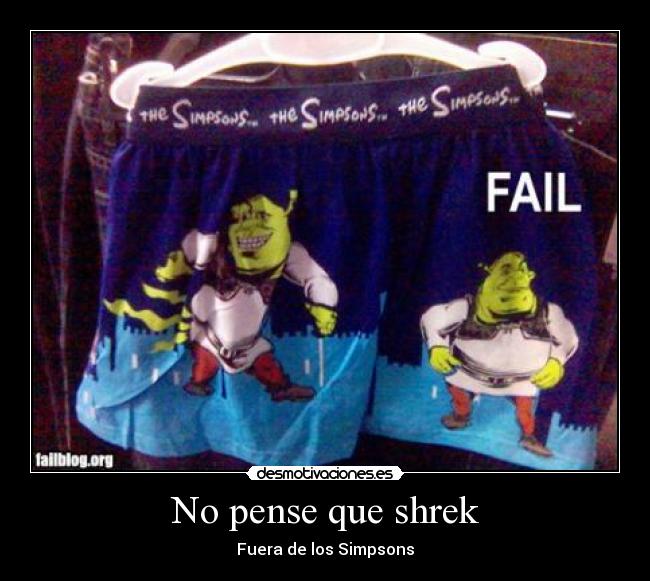No pense que shrek - Fuera de los Simpsons