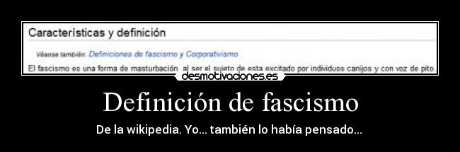 Definición de fascismo -