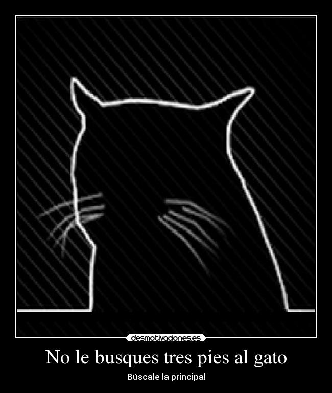No le busques tres pies al gato - 