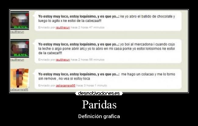 Paridas - Definición grafica