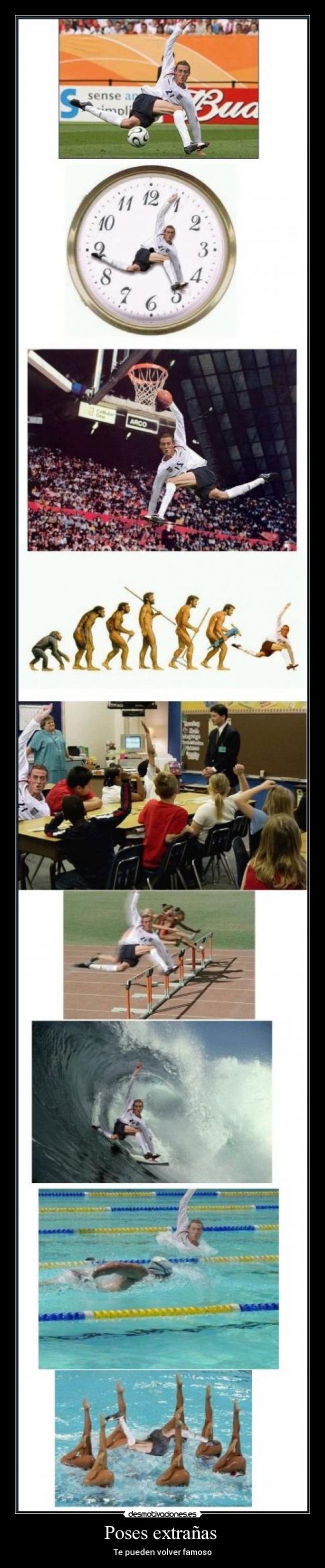 carteles poses extranas famosos desmotivaciones