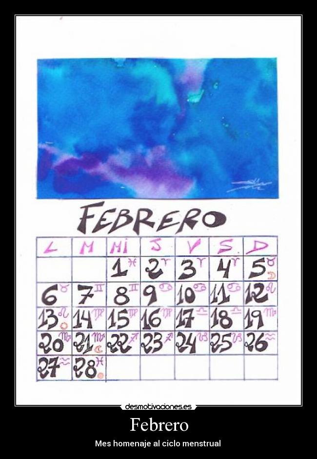 Febrero - Mes homenaje al ciclo menstrual 