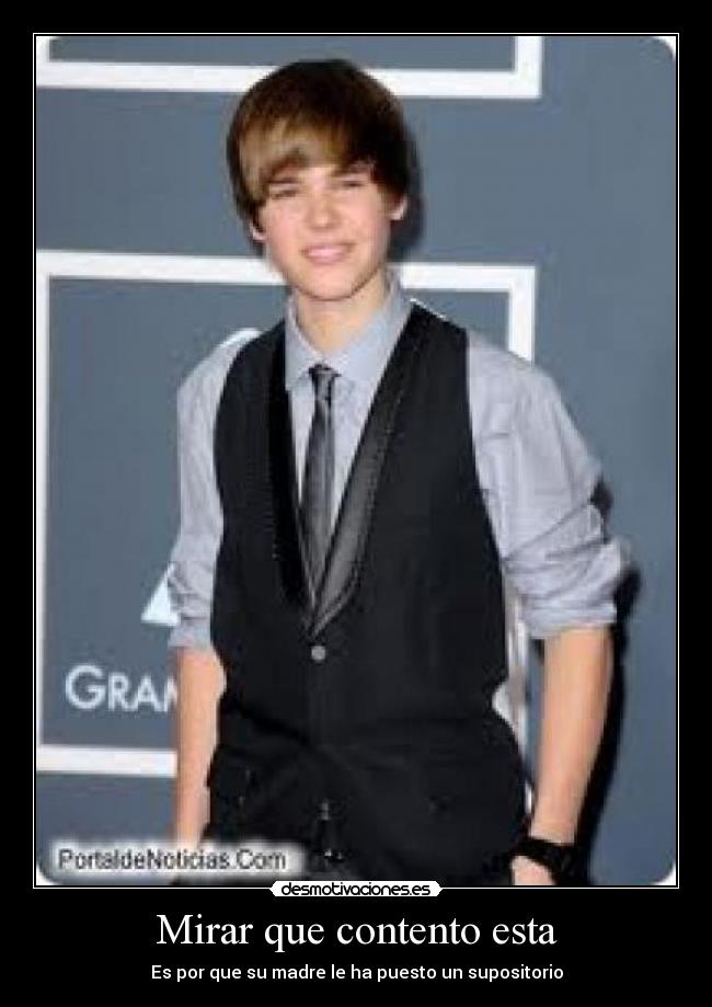 Mirar que contento esta -