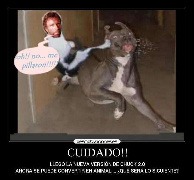 CUIDADO!! - LLEGO LA NUEVA VERSIÓN DE CHUCK 2.0
AHORA SE PUEDE CONVERTIR EN ANIMAL.... ¿QUÉ SERÁ LO SIGUIENTE?