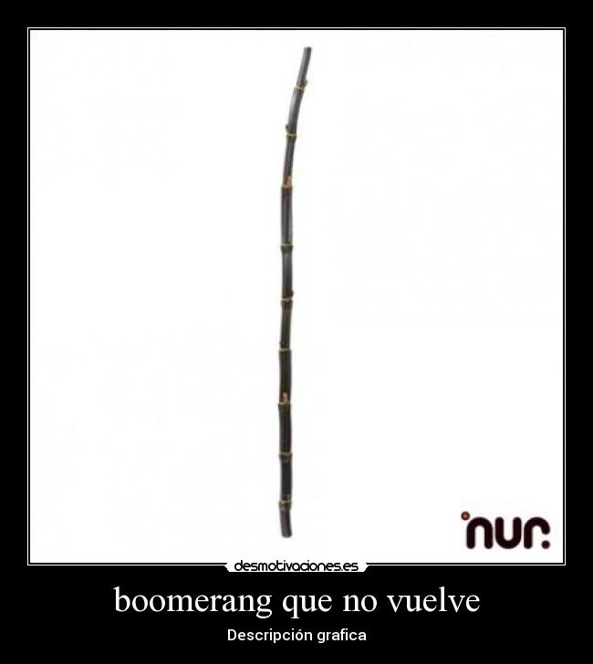 boomerang que no vuelve - Descripción grafica