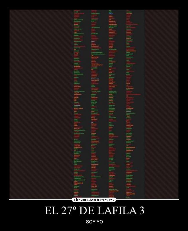 EL 27º DE LAFILA 3 - SOY YO