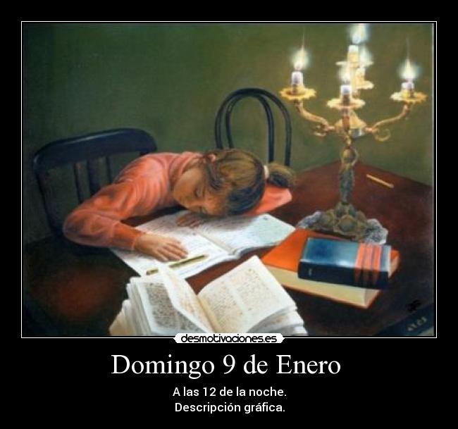 Domingo 9 de Enero  - 