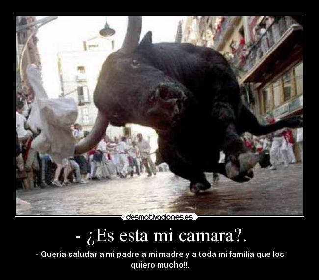 - ¿Es esta mi camara?. - - Queria saludar a mi padre a mi madre y a toda mi familia que los quiero mucho!!.