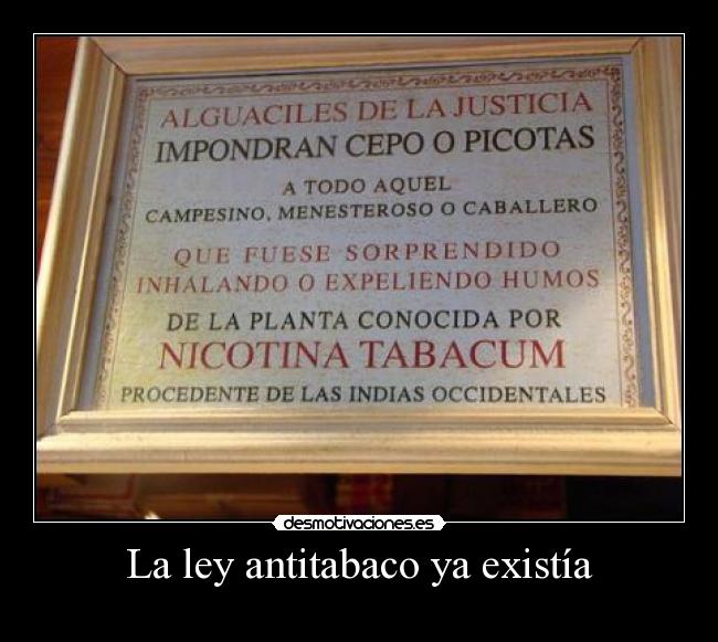 La ley antitabaco ya existía - 