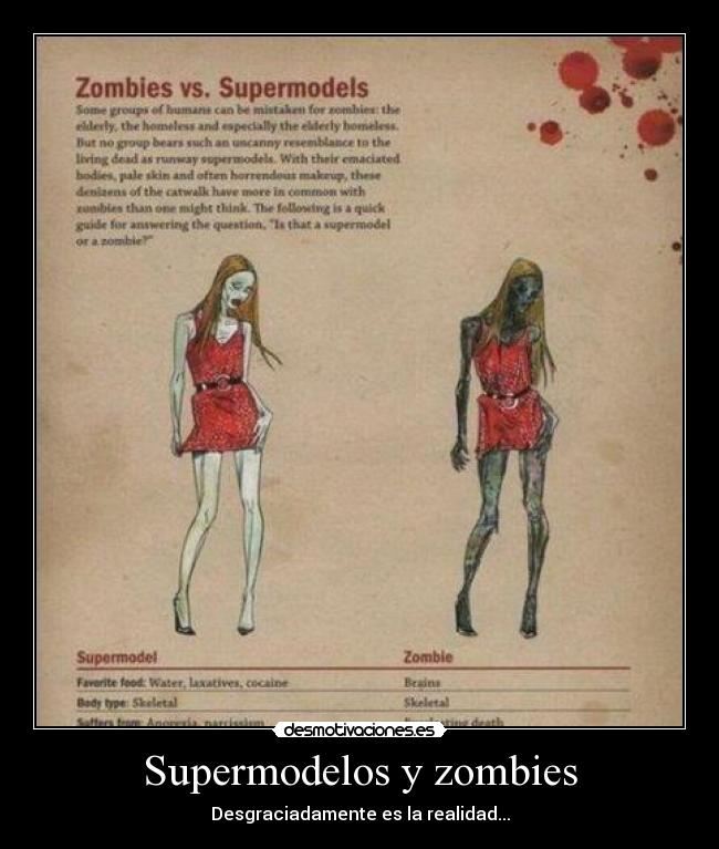 Supermodelos y zombies - Desgraciadamente es la realidad...