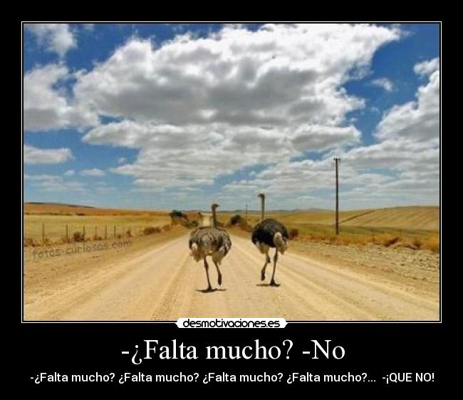 -¿Falta mucho? -No -