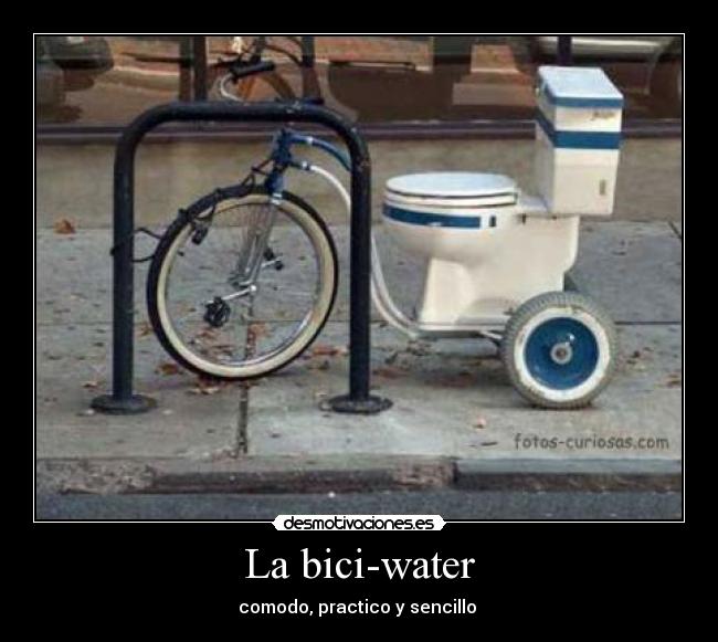 La bici-water - comodo, practico y sencillo 