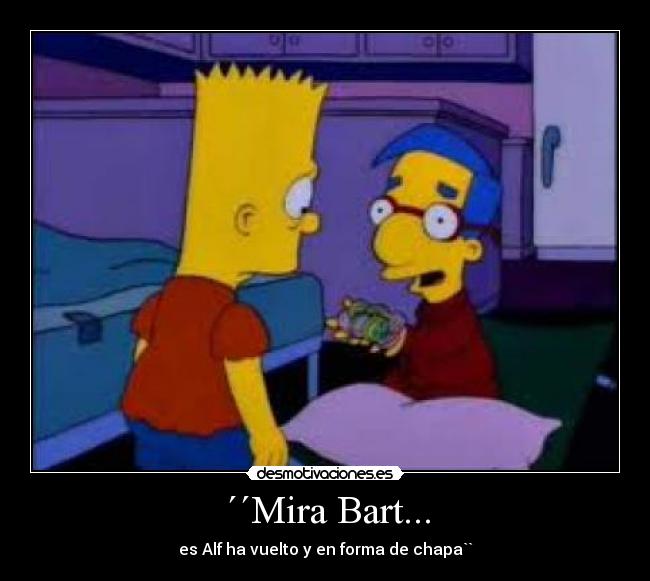 ´´Mira Bart... - es Alf ha vuelto y en forma de chapa``