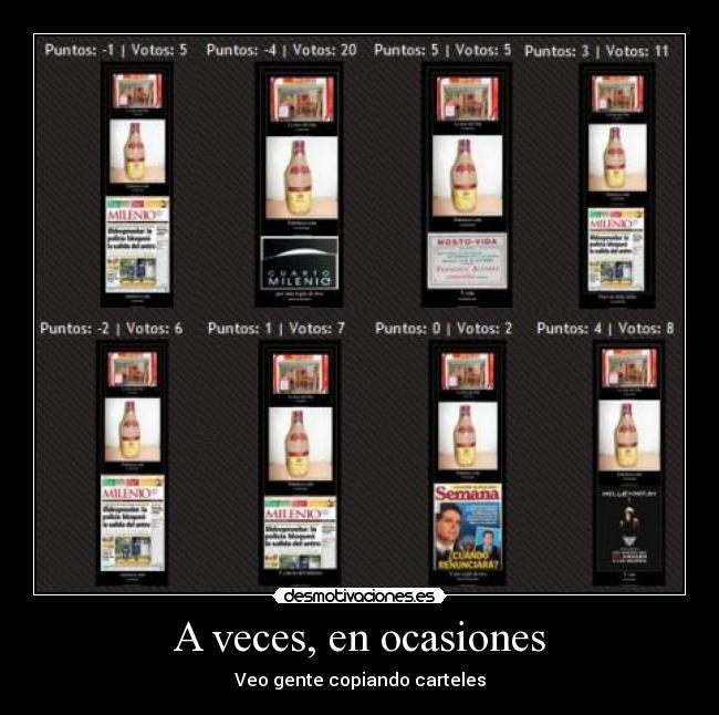 A veces, en ocasiones -