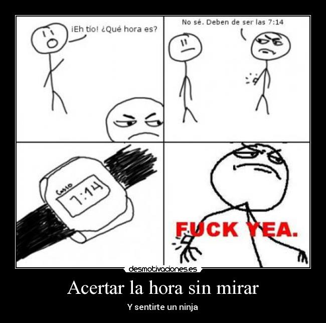 Acertar la hora sin mirar - Y sentirte un ninja