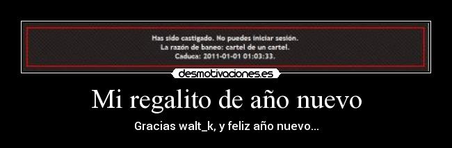 Mi regalito de año nuevo - Gracias walt_k, y feliz año nuevo...
