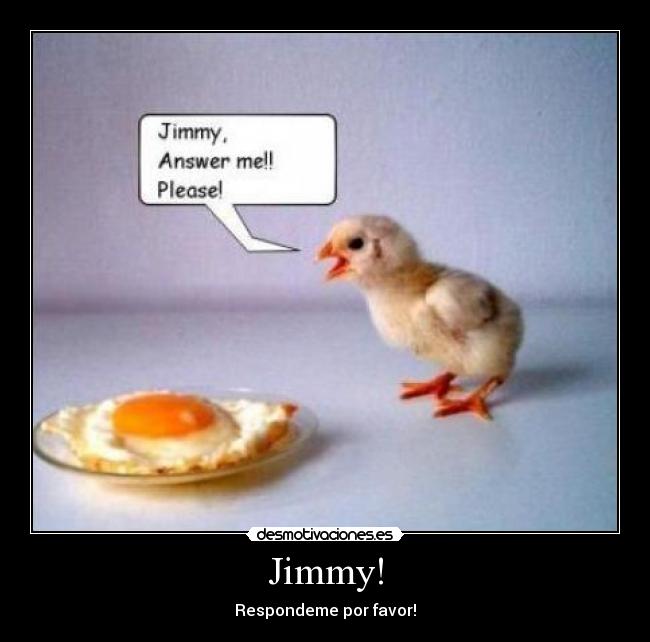 Jimmy! - Respondeme por favor!