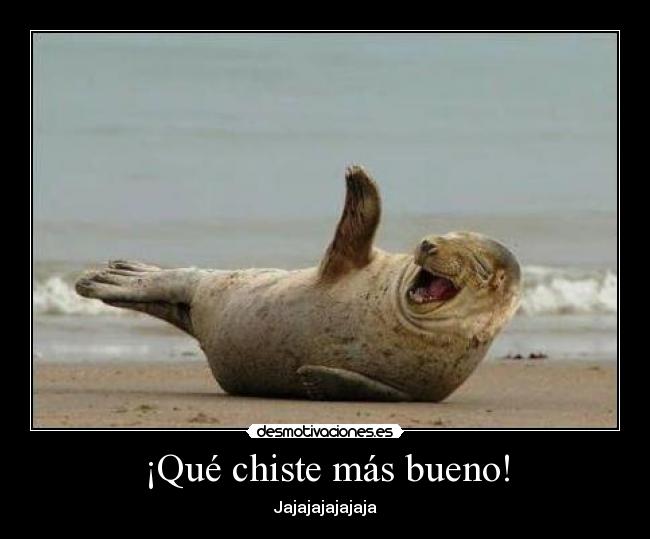 ¡Qué chiste más bueno! -