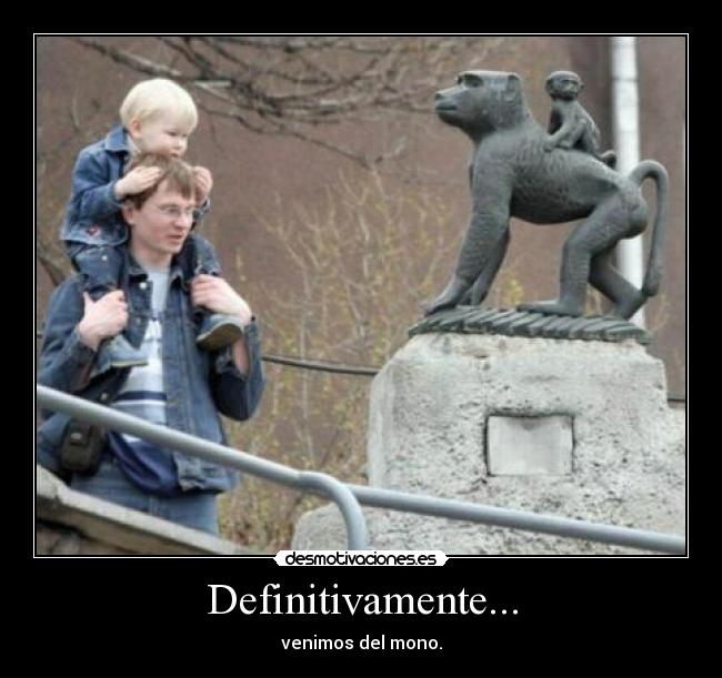 carteles venimos del mono desmotivaciones