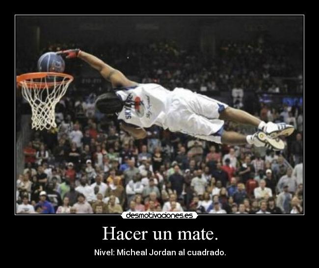 Hacer un mate. - Nivel: Micheal Jordan al cuadrado.