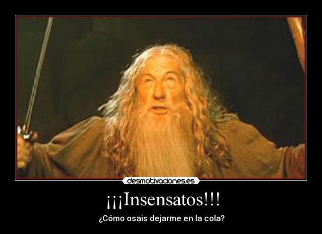 ¡¡¡Insensatos!!! -