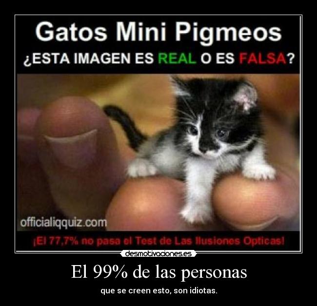 El 99% de las personas -
