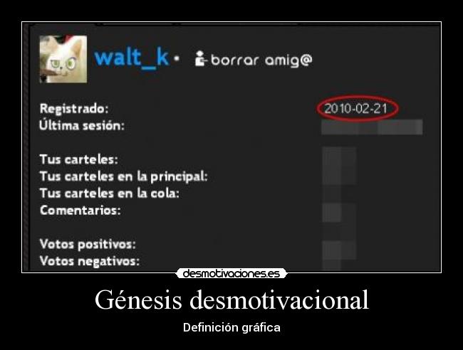 Génesis desmotivacional - Definición gráfica