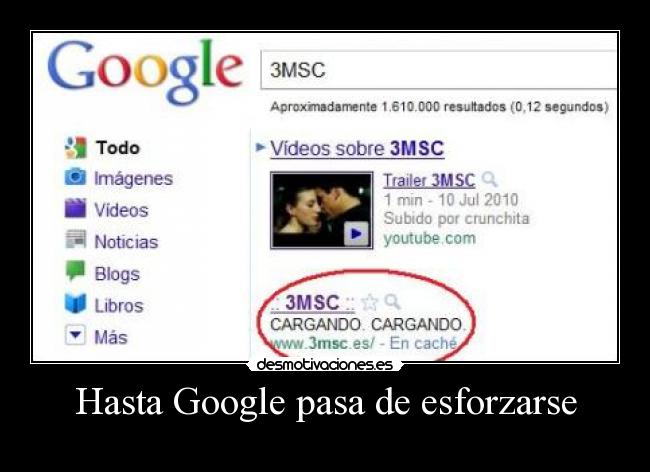 Hasta Google pasa de esforzarse -