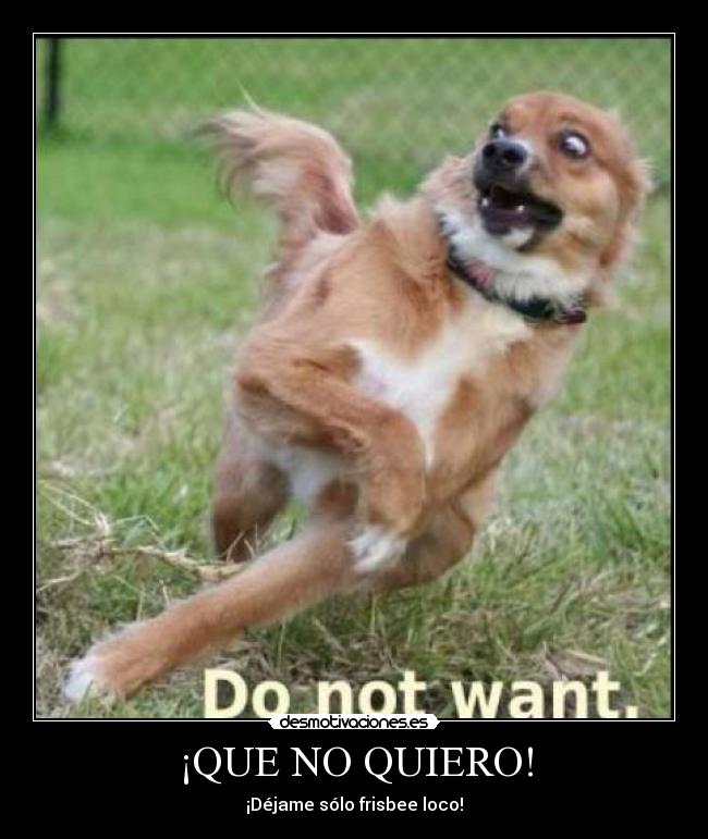 ¡QUE NO QUIERO! -