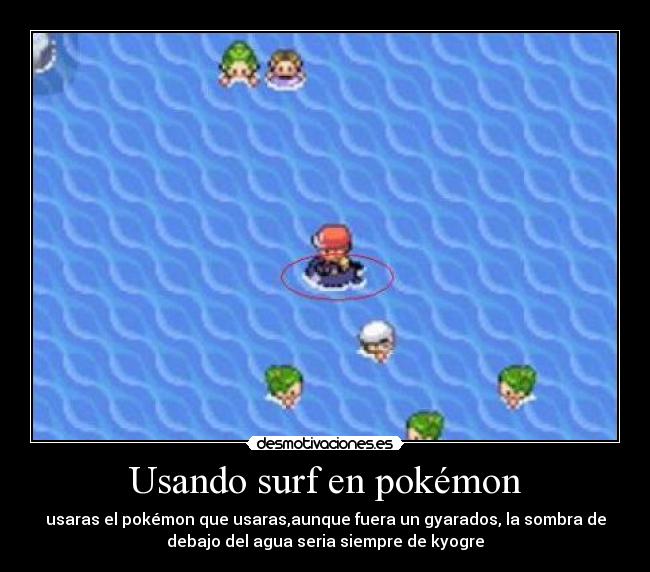 Usando surf en pokémon -