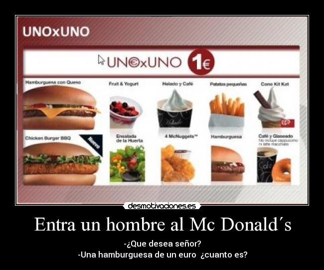 Entra un hombre al Mc Donald´s - 