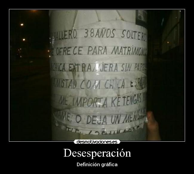 Desesperación - Definición gráfica