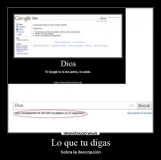 Lo que tu digas - Sobra la descripción