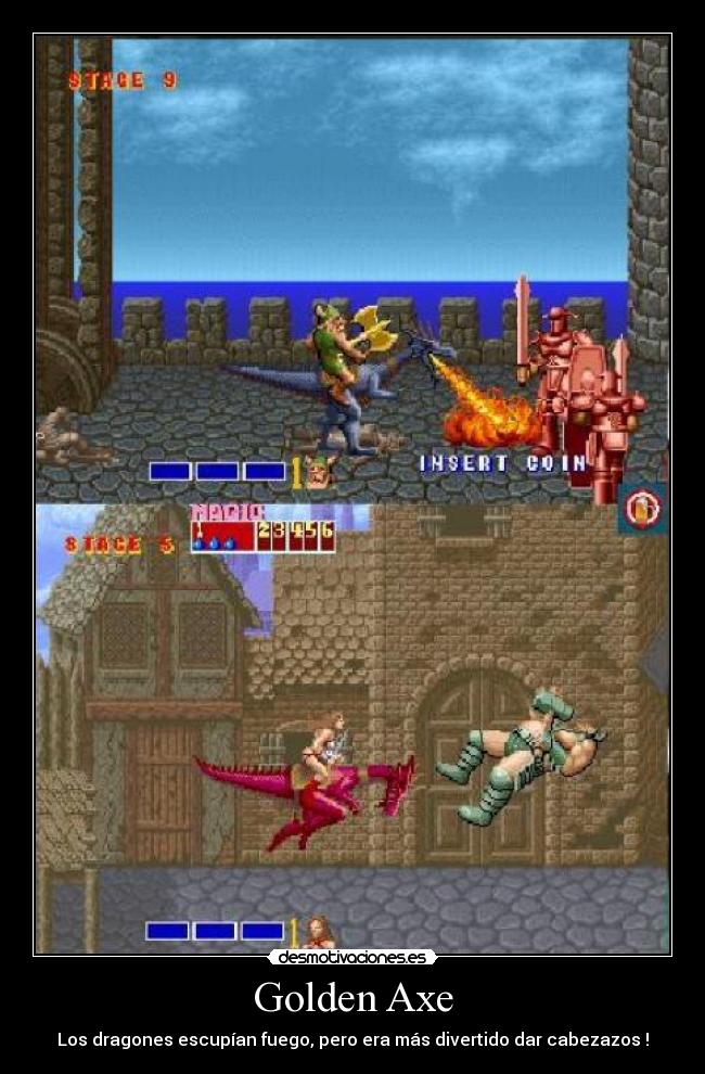 Golden Axe - Los dragones escupían fuego, pero era más divertido dar cabezazos !