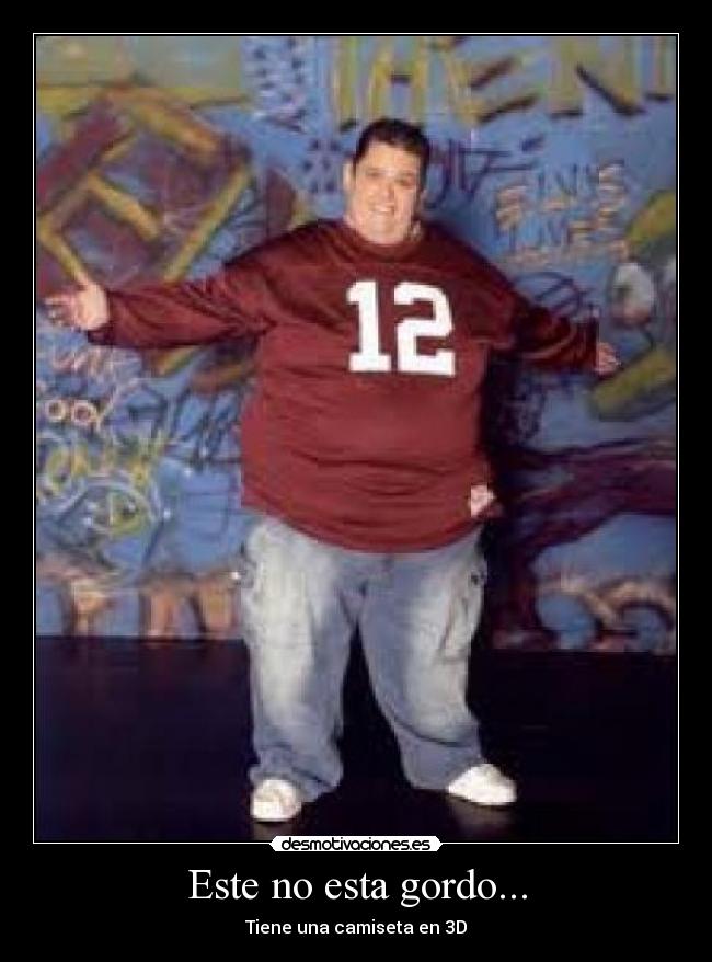 Este no esta gordo... - Tiene una camiseta en 3D