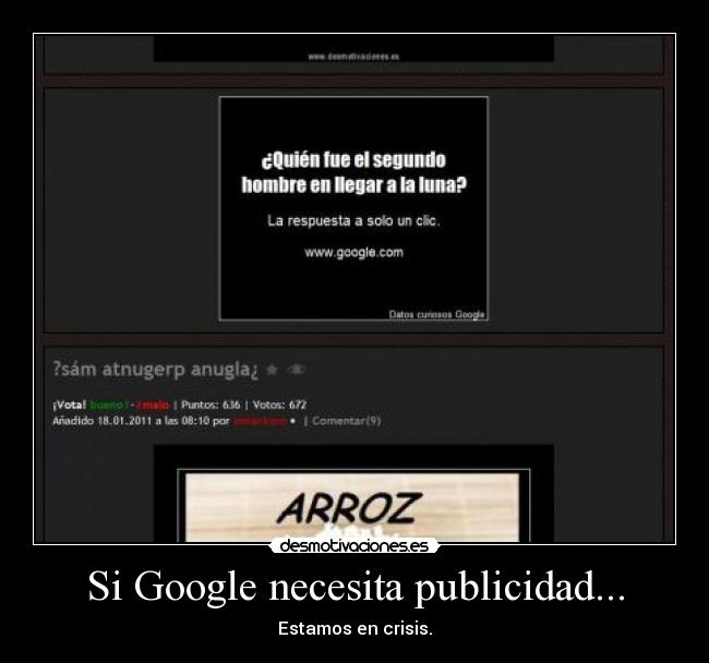 Si Google necesita publicidad... - Estamos en crisis.