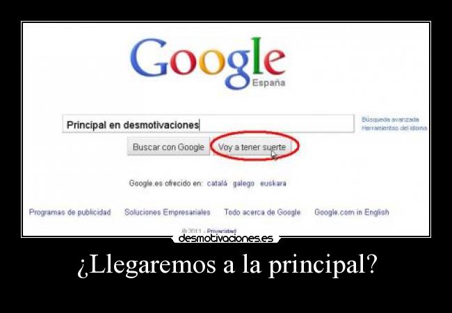 ¿Llegaremos a la principal? - 