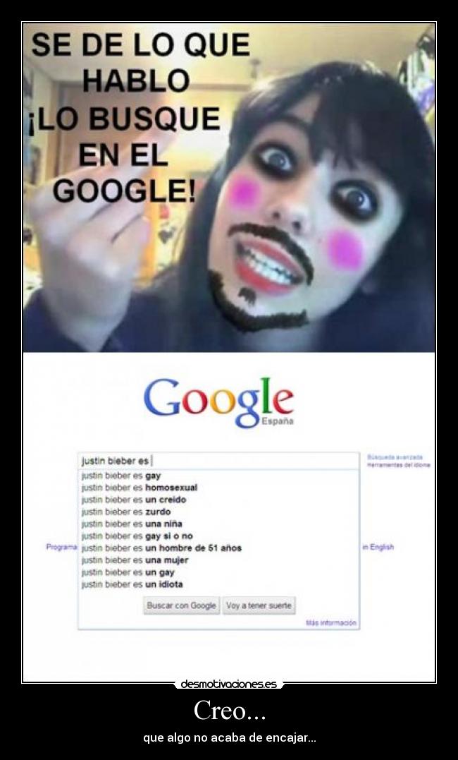 Creo... - que algo no acaba de encajar...