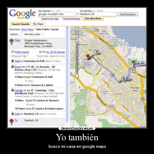 Yo también - busco mi casa en google maps