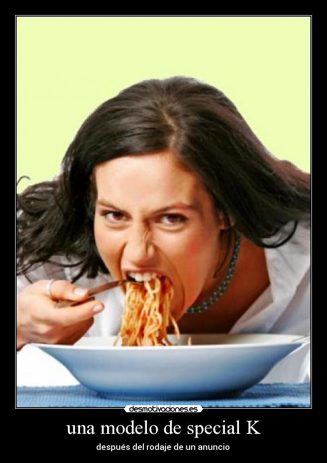 una modelo de special K -