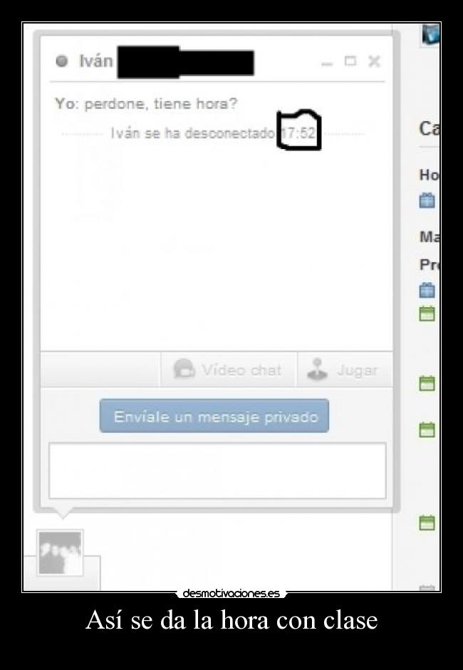 Así se da la hora con clase -