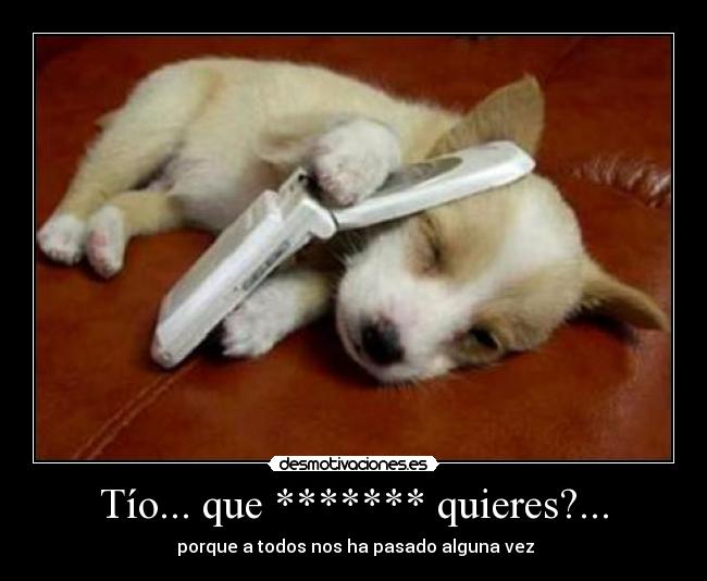 Tío... que ******* quieres?... - 