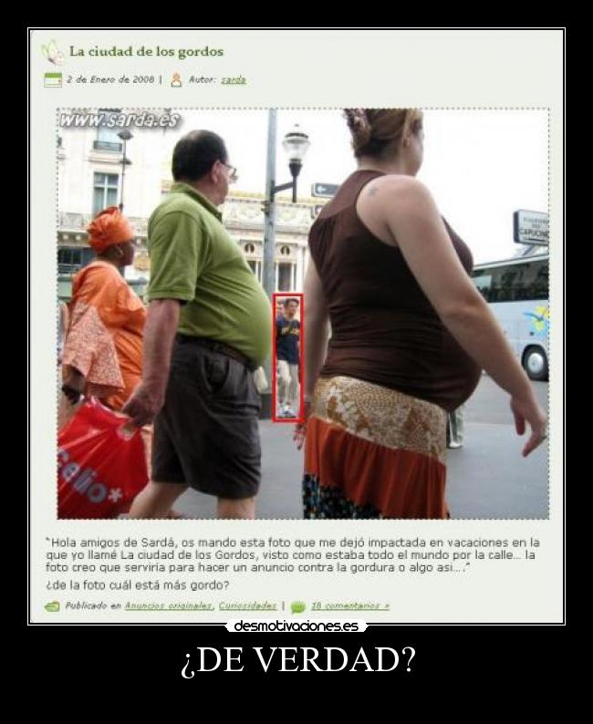 ¿DE VERDAD? -