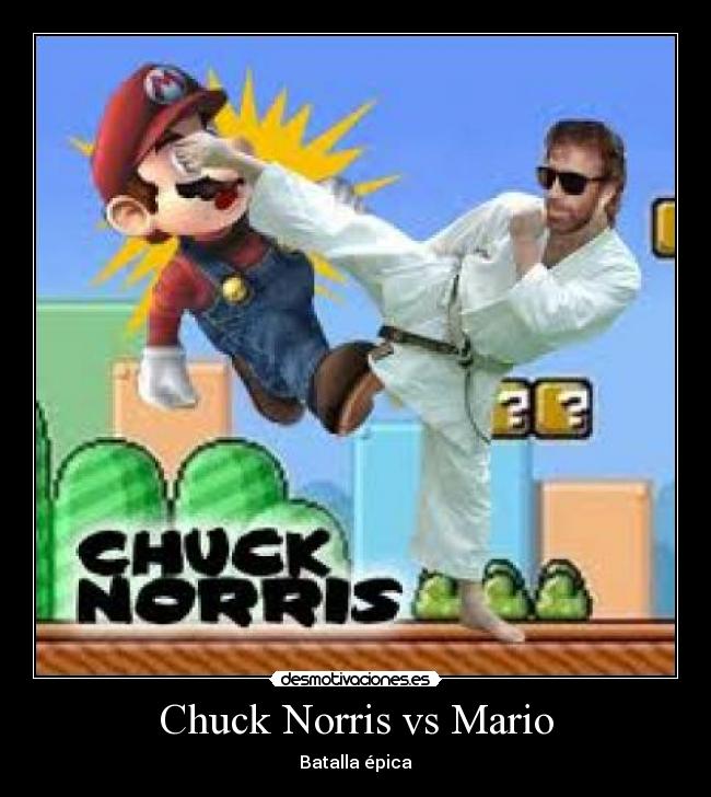 Chuck Norris vs Mario - Batalla épica