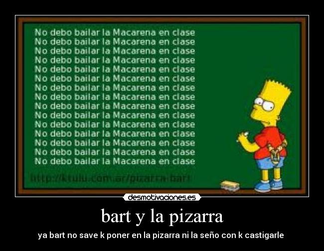 bart y la pizarra -